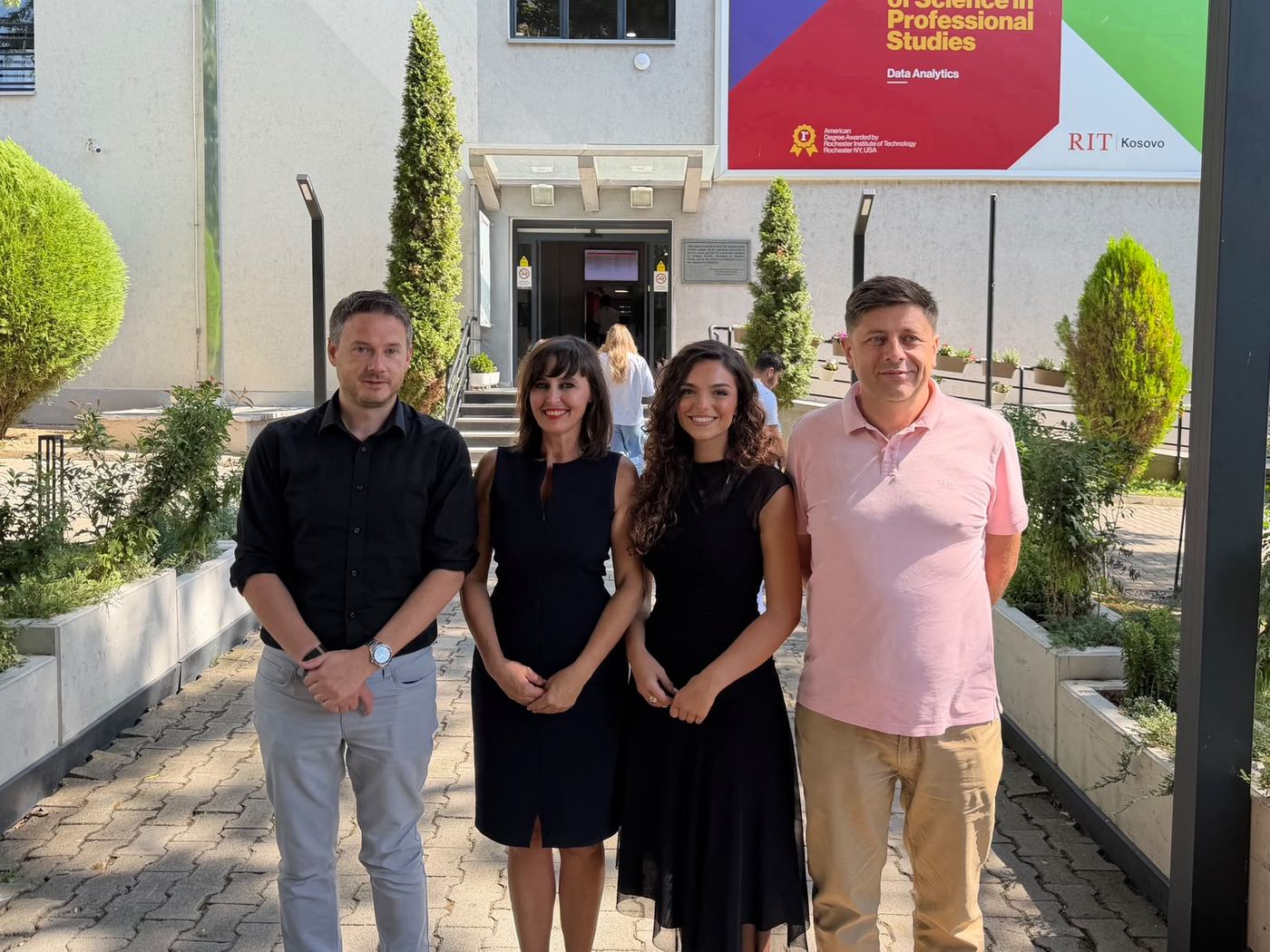 The Digisize team outside RIT Kosovo